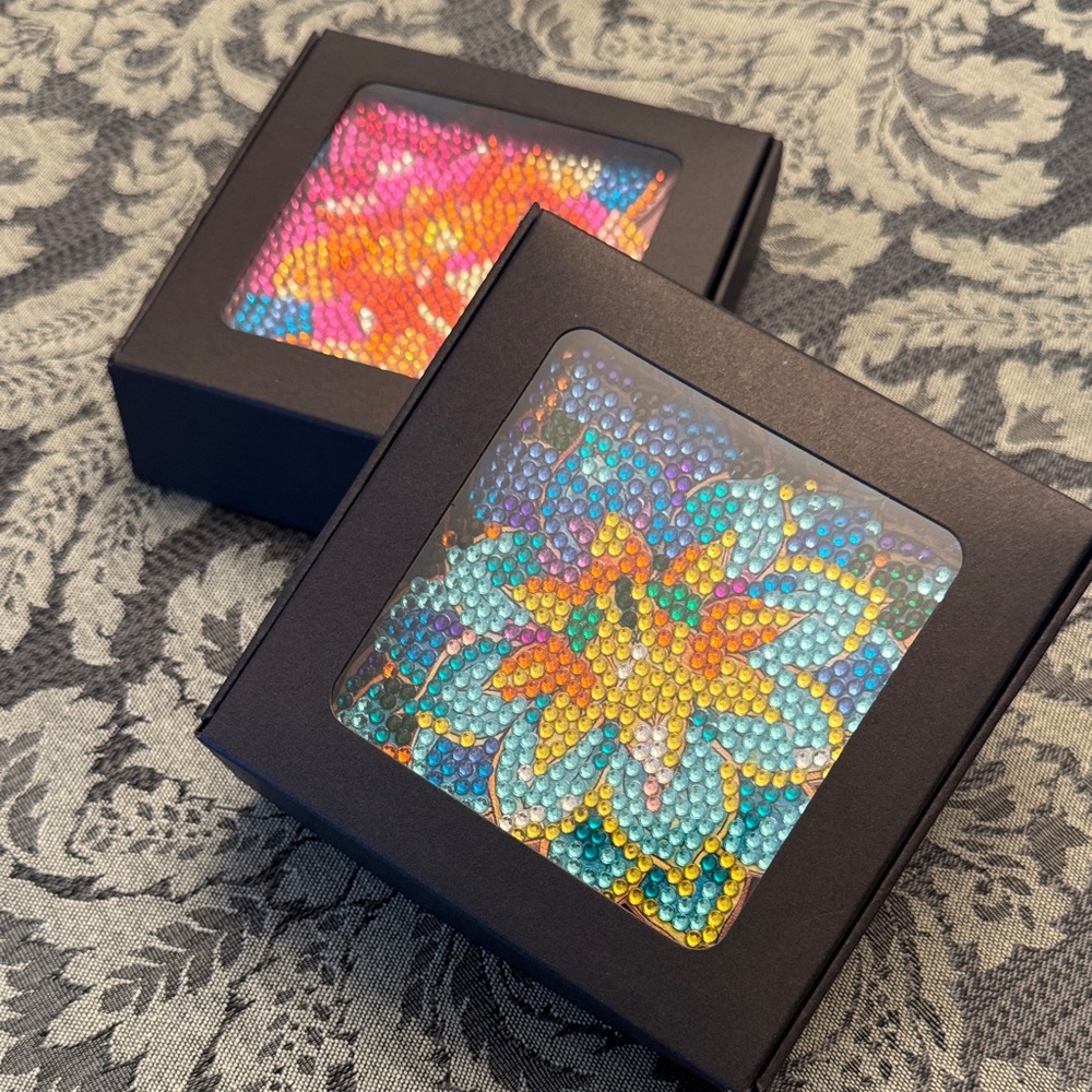 📖 Handcrafted Diamond Art Floral Corner Bookmarks - Set of 2 - Picture 7 of 7